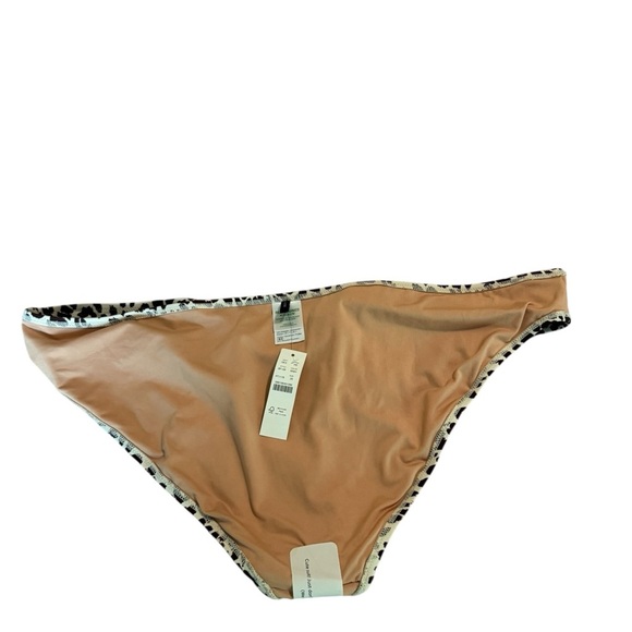 J.Crew Leopard Hipster Full Coverage Bikini Bottom In Plus Size 3X Brown Cream - Picture 7 of 10